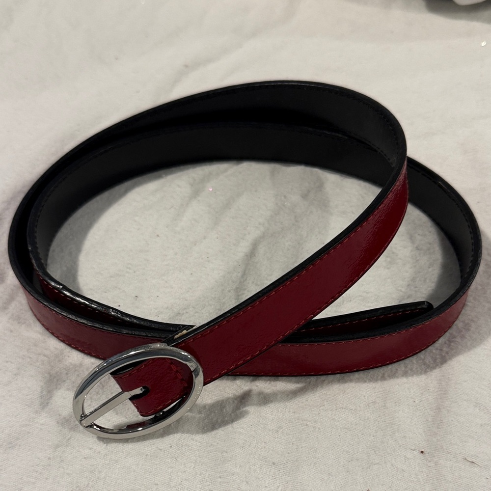 GAP Red and Black Leather Belt